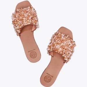 Tory Burch beaded embellished Logan Sandals